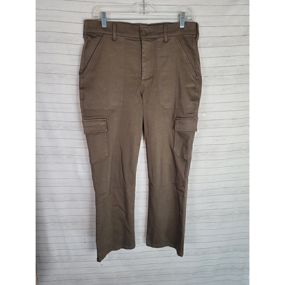 Evereve Larissa Cropped Cargo Casual Pants in Brown, sz 30